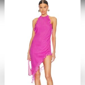 AMANDA UPRICHARD REVOLVE KALYN SILK DRESS